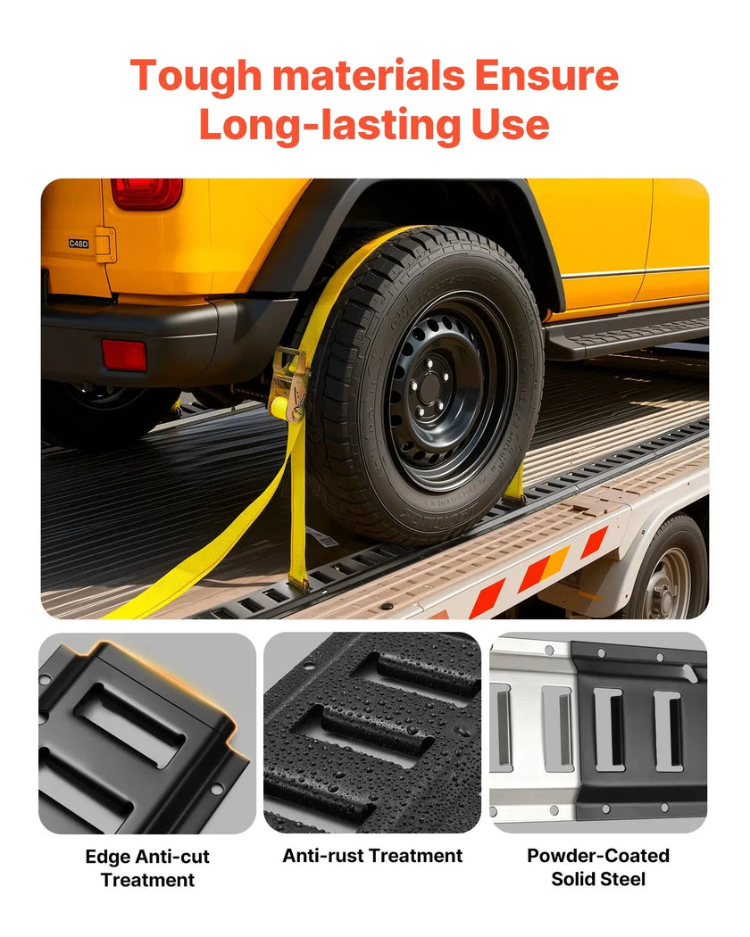 VEVOR E-Track Tie-Down Rails, 4 Pack, 7.7 ft E Track Rails Secures Cargo & Heavy Loads Up to 2,000 lbs, Trailer Tie-Down System Suitable for Garages, Vans, Motorcycle Tie Downs, ATV Mountings