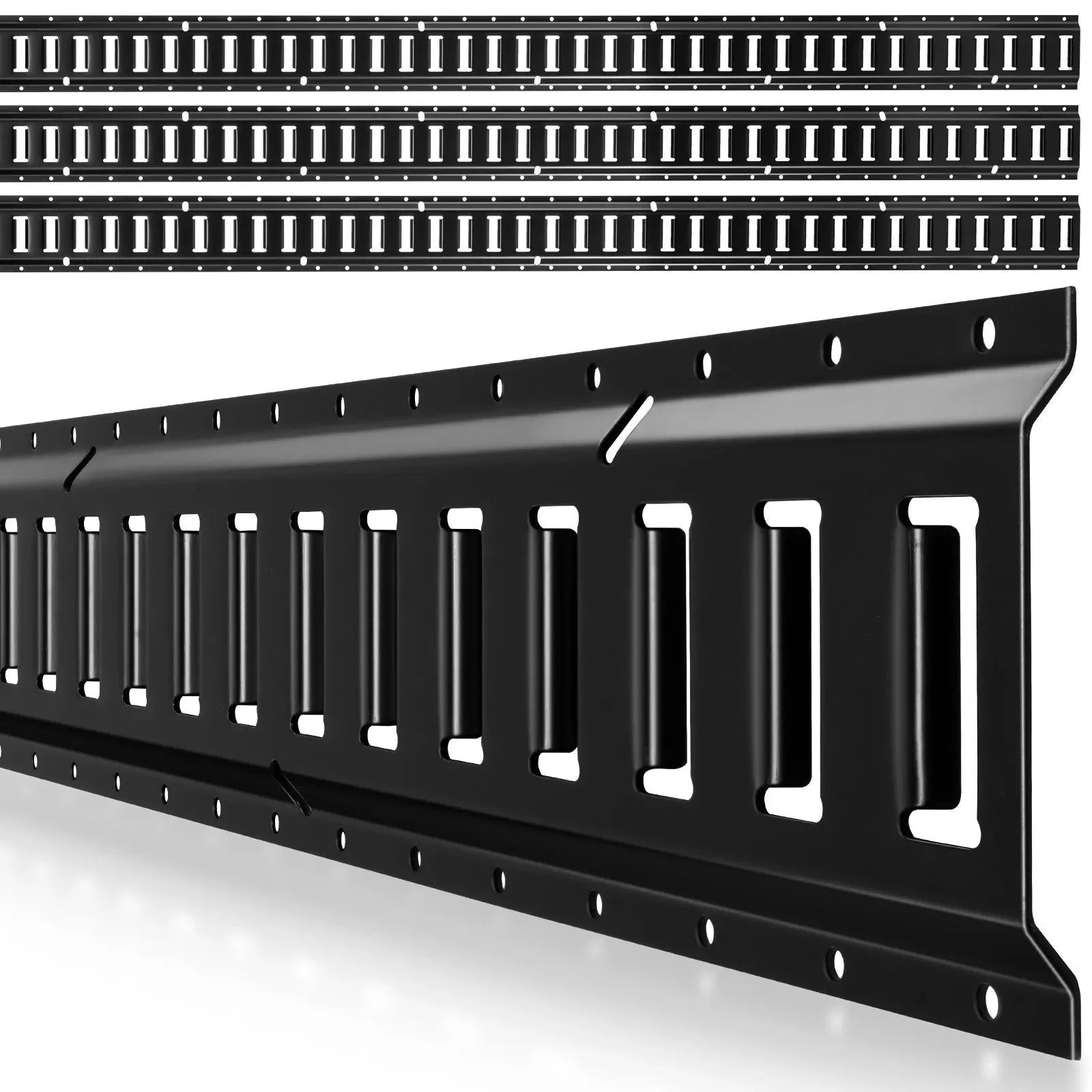 VEVOR E-Track Tie-Down Rails, 4 Pack, 7.7 ft E Track Rails Secures Cargo & Heavy Loads Up to 2,000 lbs, Trailer Tie-Down System Suitable for Garages, Vans, Motorcycle Tie Downs, ATV Mountings