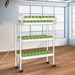 VEVOR Hydroponics Growing System, 90 Sites 3 Layers, 10 Food-Grade PVC-U Pipes, Vertical Indoor Plant Grow Kit with Water Pump, Timer, Nest Basket, Sponge for Fruits, Vegetables, Herb, White