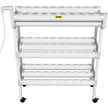 VEVOR Hydroponics Growing System, 90 Sites 3 Layers, 10 Food-Grade PVC-U Pipes, Vertical Indoor Plant Grow Kit with Water Pump, Timer, Nest Basket, Sponge for Fruits, Vegetables, Herb, White
