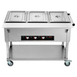 VEVOR 3-Pan Commercial Food Warmer, 3x 20.6QT Electric Steam Table, 1500W Professional Buffet Catering Food Warmer with 4 Wheels (2 Lockable), Food Grade Stainless Steel Server for Party Restaurant