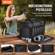 VEVOR Soft Pistol Case for 3 Pistols Handgun Bag Outdoor Hunting Shooting Black