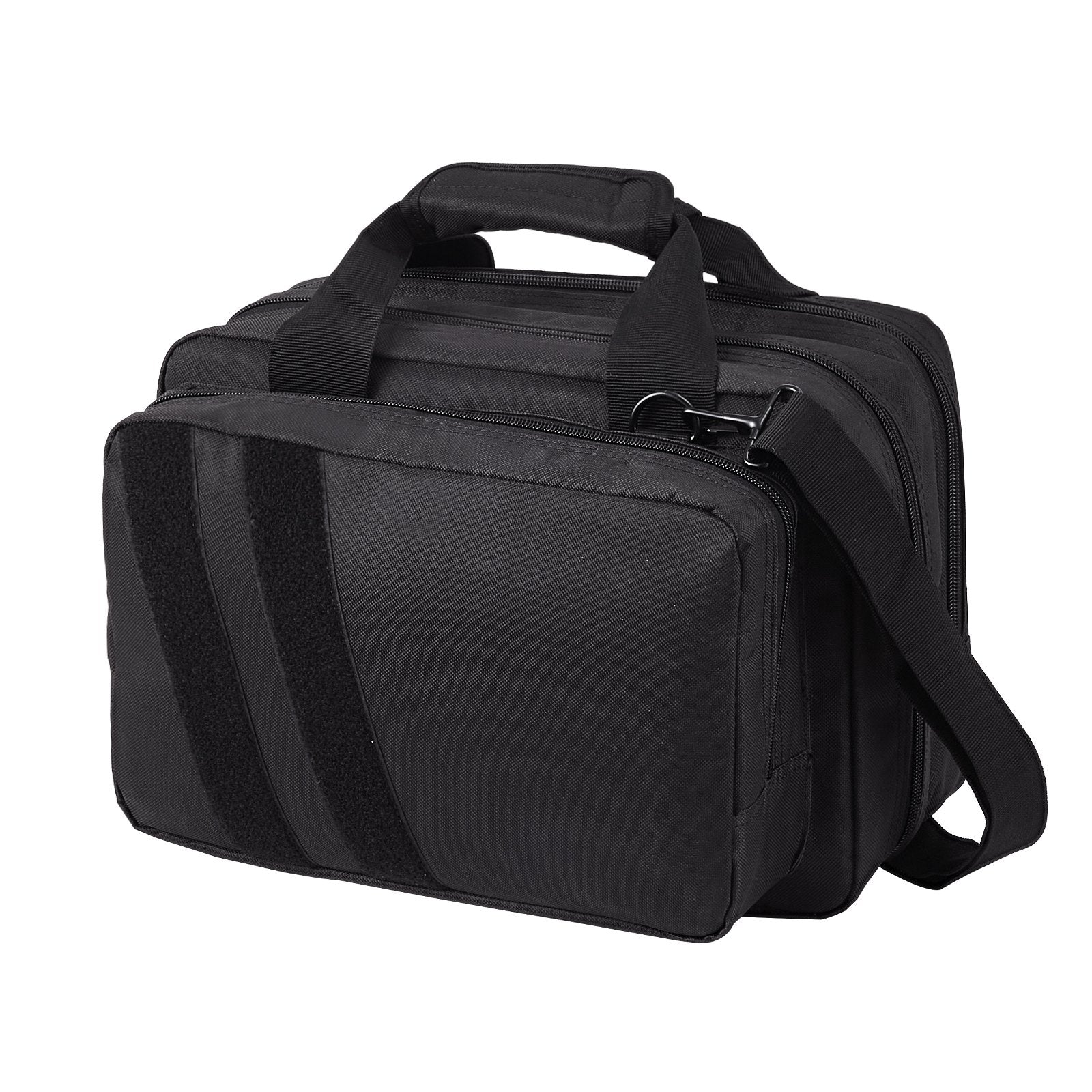 VEVOR Range Bag for 2 Pistols Tactical Gun Bag 2 Built-in Pistol Bags Black