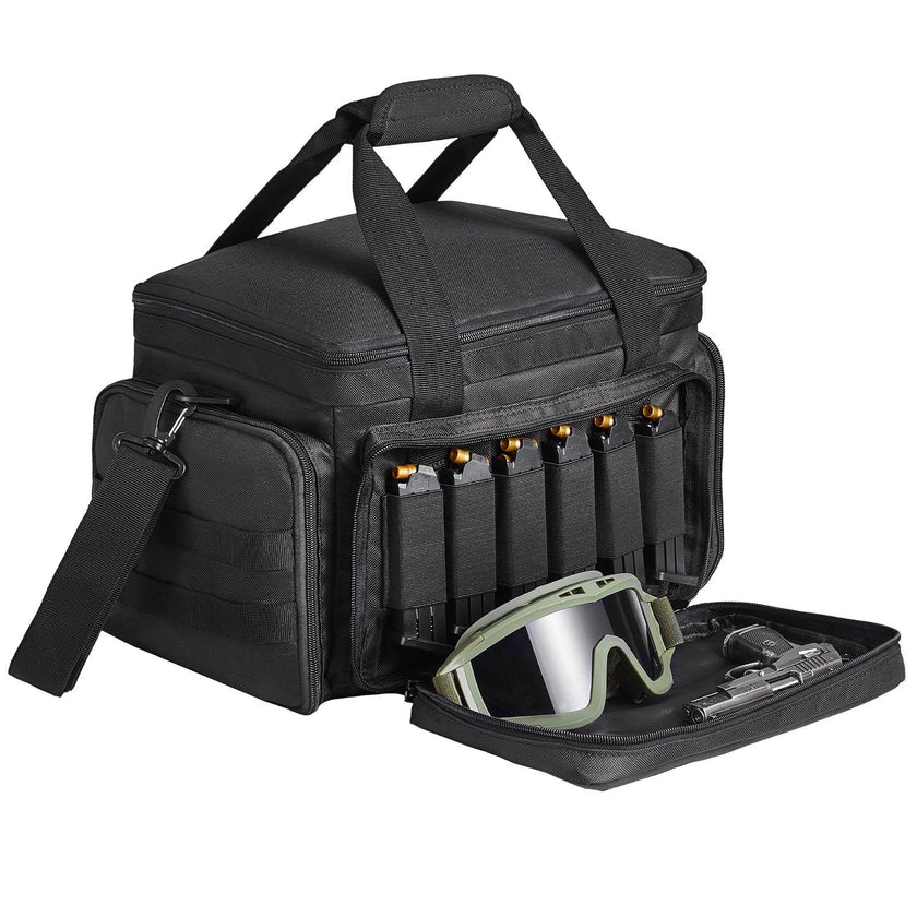 VEVOR Soft Pistol Case for 4 Pistols Handgun Bag Outdoor Hunting Shooting Black