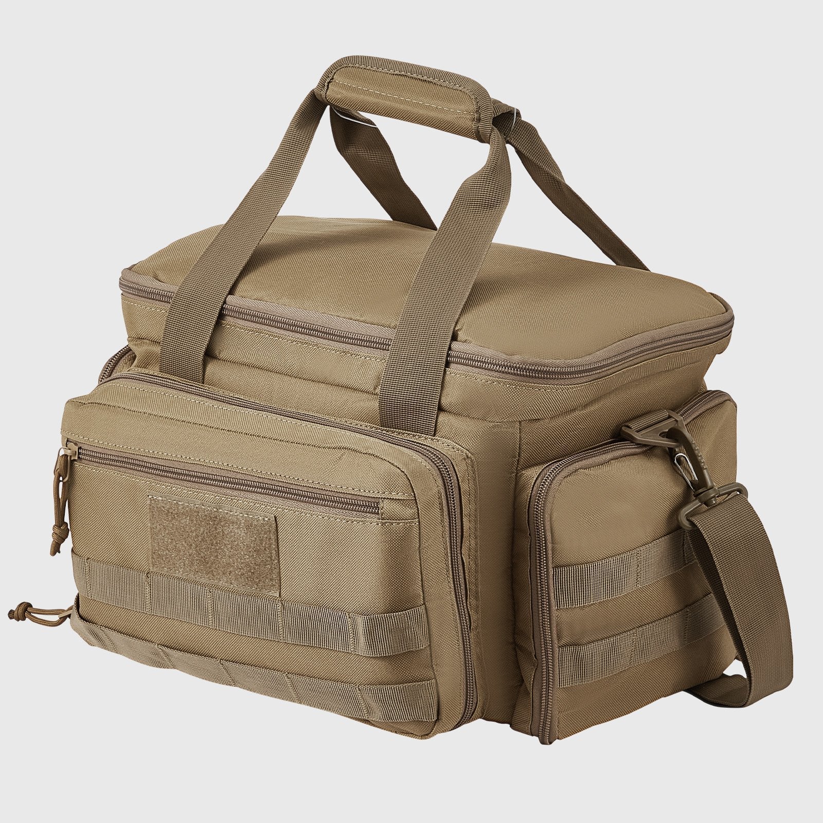 VEVOR Soft Pistol Case for 4 Pistols Handgun Bag Outdoor Hunting Shooting Brown