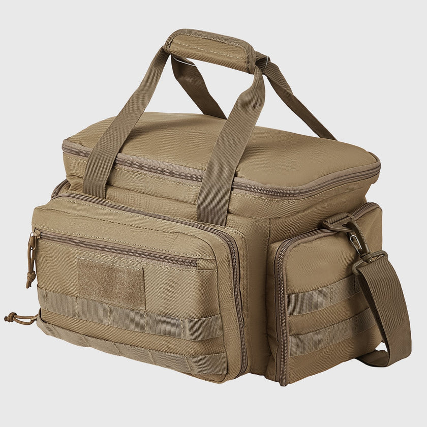 VEVOR Soft Pistol Case for 4 Pistols Handgun Bag Outdoor Hunting Shooting Brown