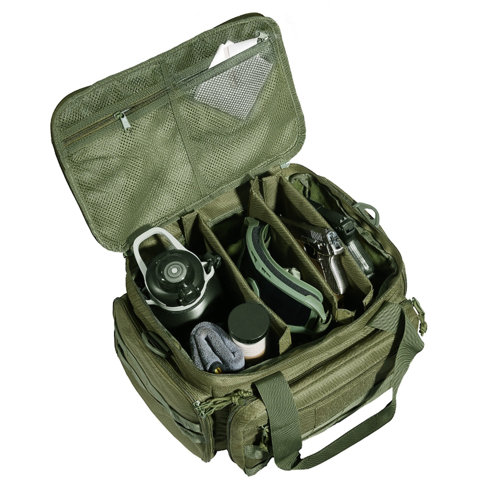 VEVOR Soft Pistol Case for 4 Pistols Handgun Bag Outdoor Hunting Shooting Green