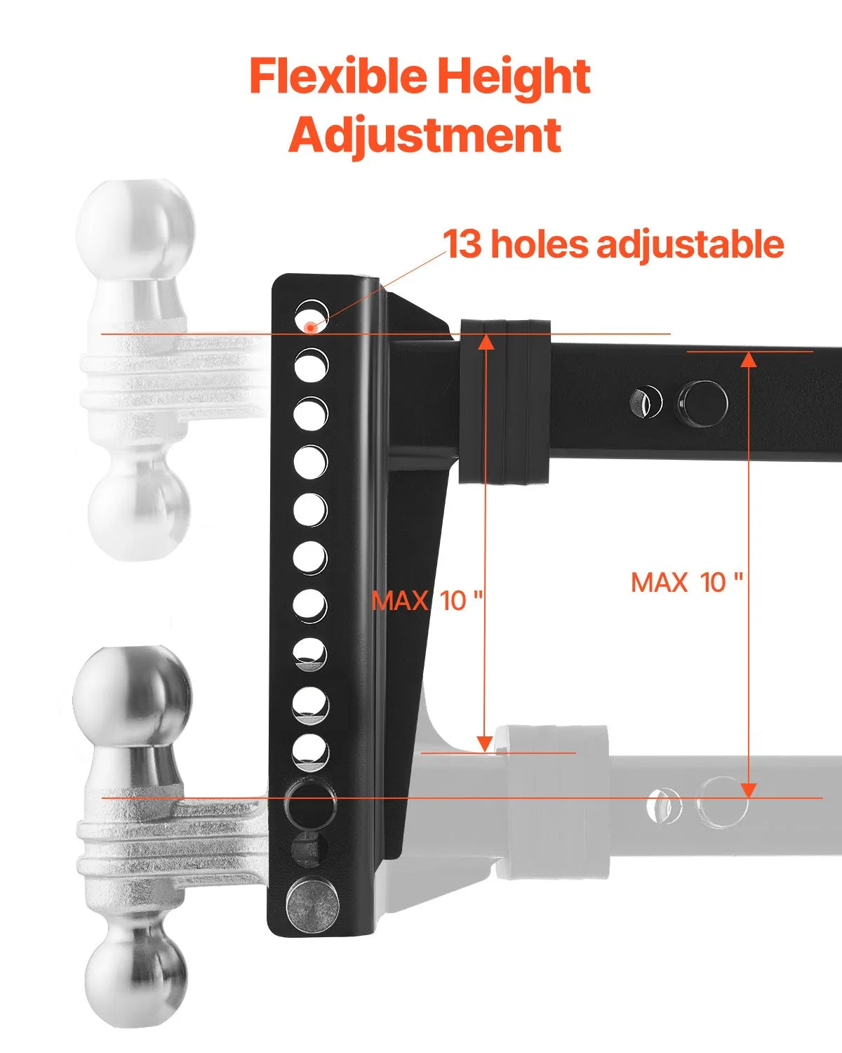 VEVOR Adjustable Trailer Hitch 2.5