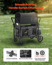 Wagon Stroller for 4 Kids Push Pull Quad Collapsible Stroller for Camping