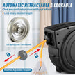 Tuspuzz Retractable Extension Reel, 50 FT Heavy Duty 14AWG/3C SJTOW Power Cord with Lighted Triple Tap Outlet, 13 Amp Circuit Breaker, 180° Swivel Bracket for Ceiling or Wall Tested to UL Standards
