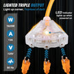 Tuspuzz Retractable Extension Reel, 50 FT Heavy Duty 14AWG/3C SJTOW Power Cord with Lighted Triple Tap Outlet, 13 Amp Circuit Breaker, 180° Swivel Bracket for Ceiling or Wall Tested to UL Standards