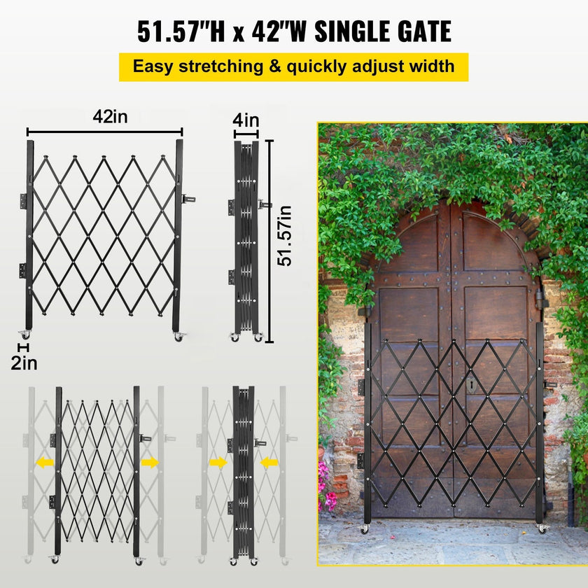 VEVOR Single Folding Security Gate, 48
