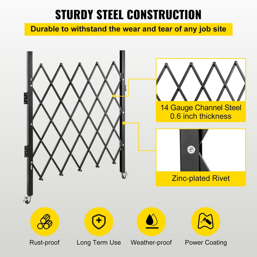 VEVOR Single Folding Security Gate, 48