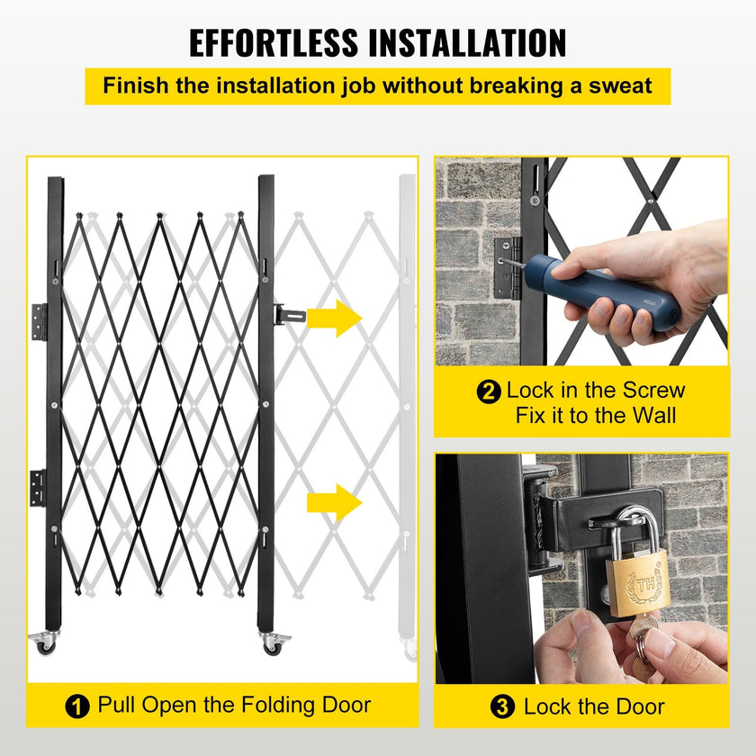 VEVOR Single Folding Security Gate, 48