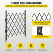 VEVOR Single Folding Security Gate, 5.1'H x 5.9'W ?61 x 71 inch?Folding Door Gate, Steel Accordion Security Gate, Flexible Expanding Security Gate, 360° Rolling Barricade Gate, Scissor Gate/Door with Padlock