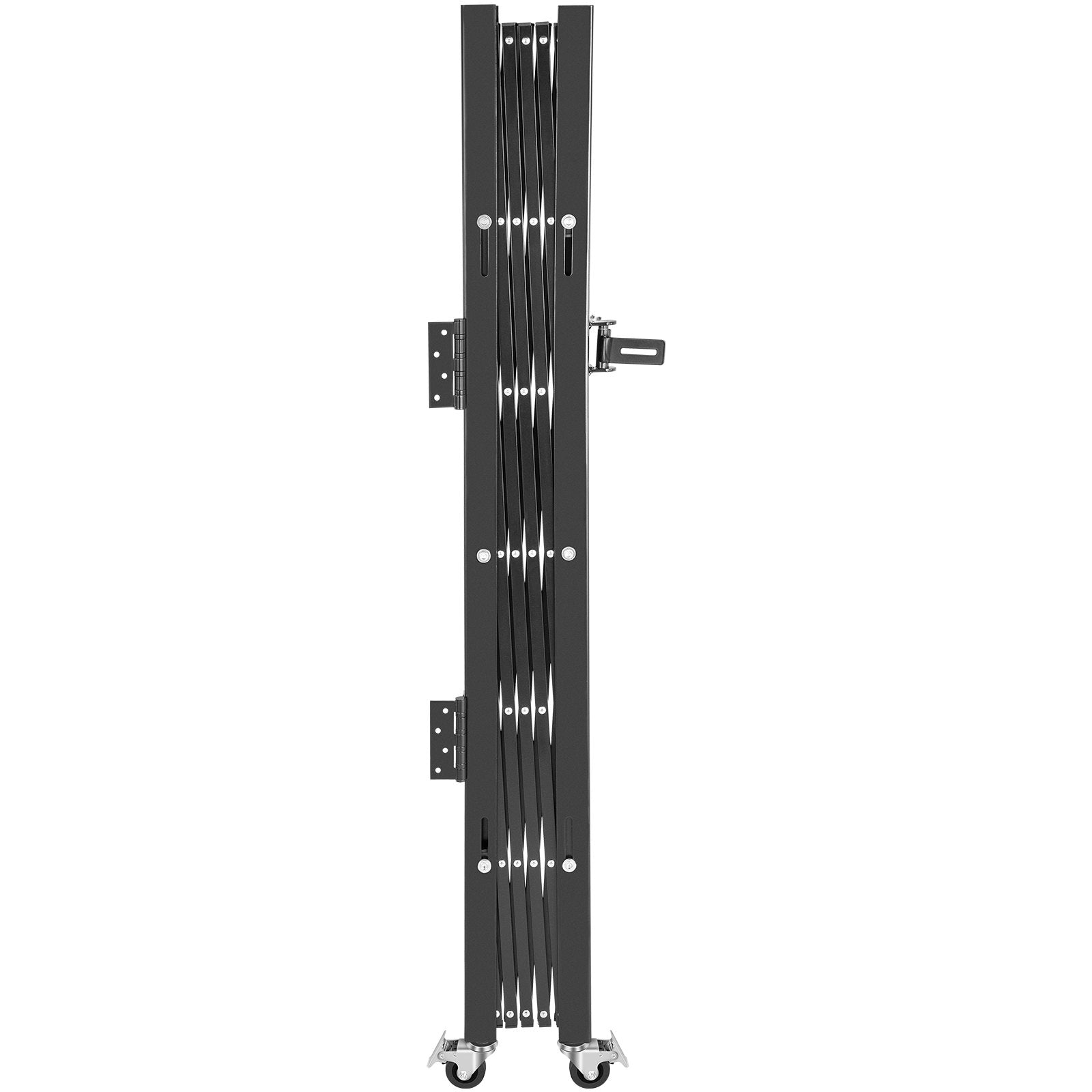 VEVOR Single Folding Security Gate, 5.1'H x 5.9'W ?61 x 71 inch?Folding Door Gate, Steel Accordion Security Gate, Flexible Expanding Security Gate, 360° Rolling Barricade Gate, Scissor Gate/Door with Padlock