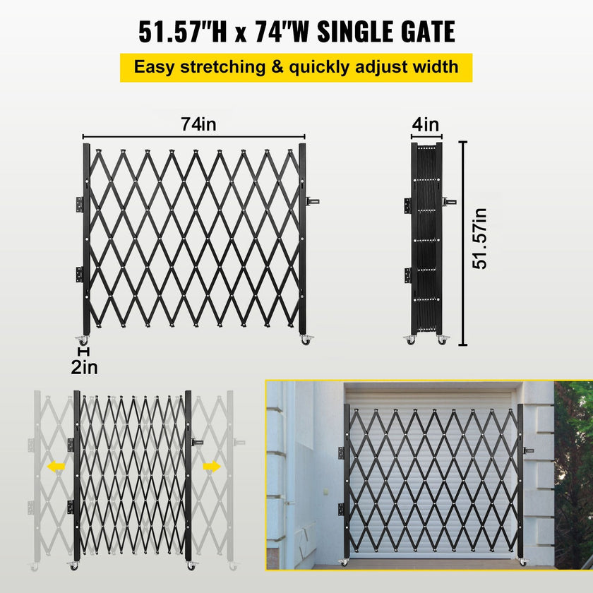 VEVOR Single Folding Security Gate, 75