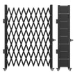 VEVOR Single Folding Security Gate, 7.1'H x 7.9' W（85 x 95 inch） Folding Door Gate, Steel Accordion Security Gate, Flexible Expanding Security Gate, 360° Rolling Barricade Gate, Scissor Gate/Door w/ Padlock