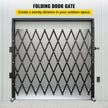 VEVOR Single Folding Security Gate, 7.1' H x 7.1' W?85 x 85 inch? Folding Door Gate, Steel Accordion Security Gate, Flexible Expanding Security Gate, 360° Rolling Barricade Gate, Scissor Gate/Door with Padlock