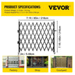 VEVOR Single Folding Security Gate, 7.1' H x 7.1' W?85 x 85 inch? Folding Door Gate, Steel Accordion Security Gate, Flexible Expanding Security Gate, 360° Rolling Barricade Gate, Scissor Gate/Door with Padlock