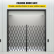 VEVOR Double Folding Security Gate, 5.1' H x 10.2' W Folding Door Gate, Steel Accordion Security Gate, Flexible Expanding Security Gate, 360° Rolling Barricade Gate, Scissor Gate or Door with Padlock