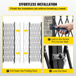 VEVOR Double Folding Security Gate, 5.1' H x 10.2' W Folding Door Gate, Steel Accordion Security Gate, Flexible Expanding Security Gate, 360° Rolling Barricade Gate, Scissor Gate or Door with Padlock