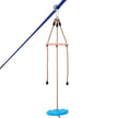 VEVOR Zipline Kit for Kids and Adult, 52 ft Zip Line Kits Up to 500 lb, Backyard Outdoor Quick Setup Zipline, Playground Entertainment with Zipline, Nylon Safety Harness, Seat, and Handlebar