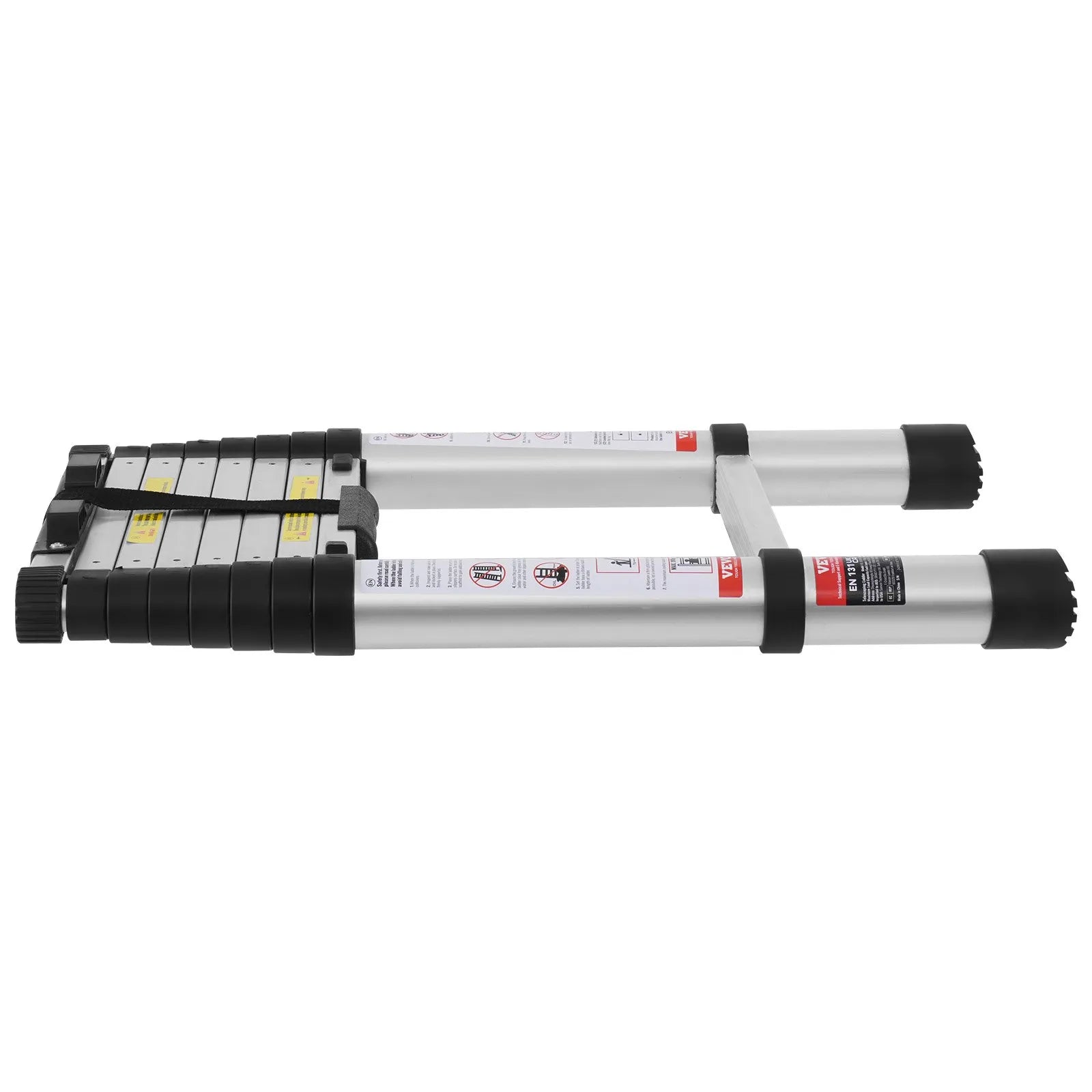 VEVOR Telescoping Extension Ladder 8.5FT One-button Retraction 375 LBS Capacity