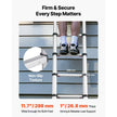 12.5FT Telescoping Ladder, Aluminum Collapsible Extension Ladder with One-Touch Retraction, 330 lbs Capacity