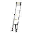 12.5FT Telescoping Ladder, Aluminum Collapsible Extension Ladder with One-Touch Retraction, 330 lbs Capacity