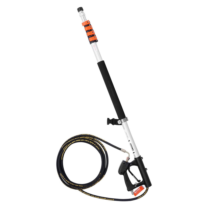 VEVOR Pressure Washer Telescoping Wand 18 ft Brush Head Telescopic Spray Wand