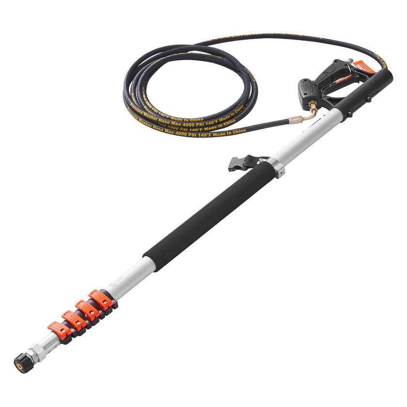 VEVOR Pressure Washer Telescoping Wand 18 ft Brush Head Telescopic Spray Wand