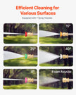 VEVOR Pressure Washer Telescoping Wand 21 ft Brush Head Telescopic Spray Wand