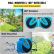 VEVOR Retractable Hose Reel, 1/2 inch x 75 ft, Any Length Lock & Automatic Rewind Water Hose, Wall Mounted Garden Hose Reel w/ 180° Swivel Bracket and 7 Pattern Hose Nozzle, Blue