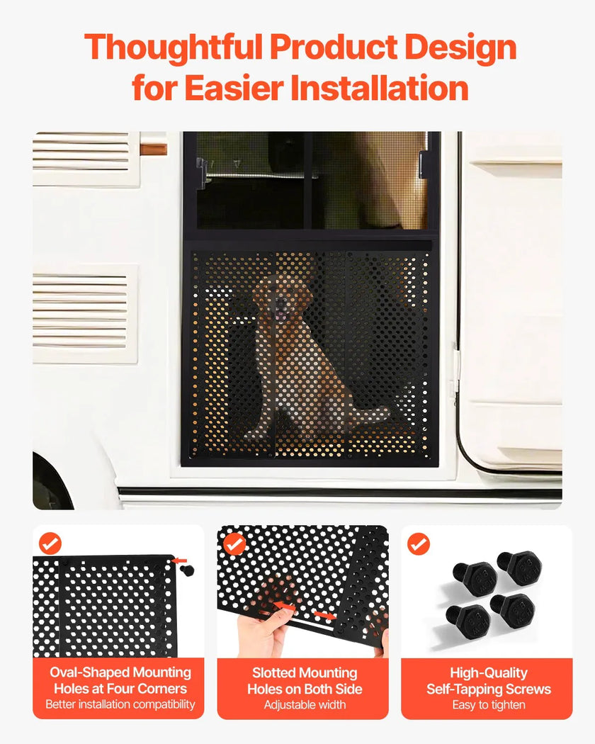 VEVOR RV Screen Door Protector Adjusts from 22 to 31.5 in Adjustable Door Grille