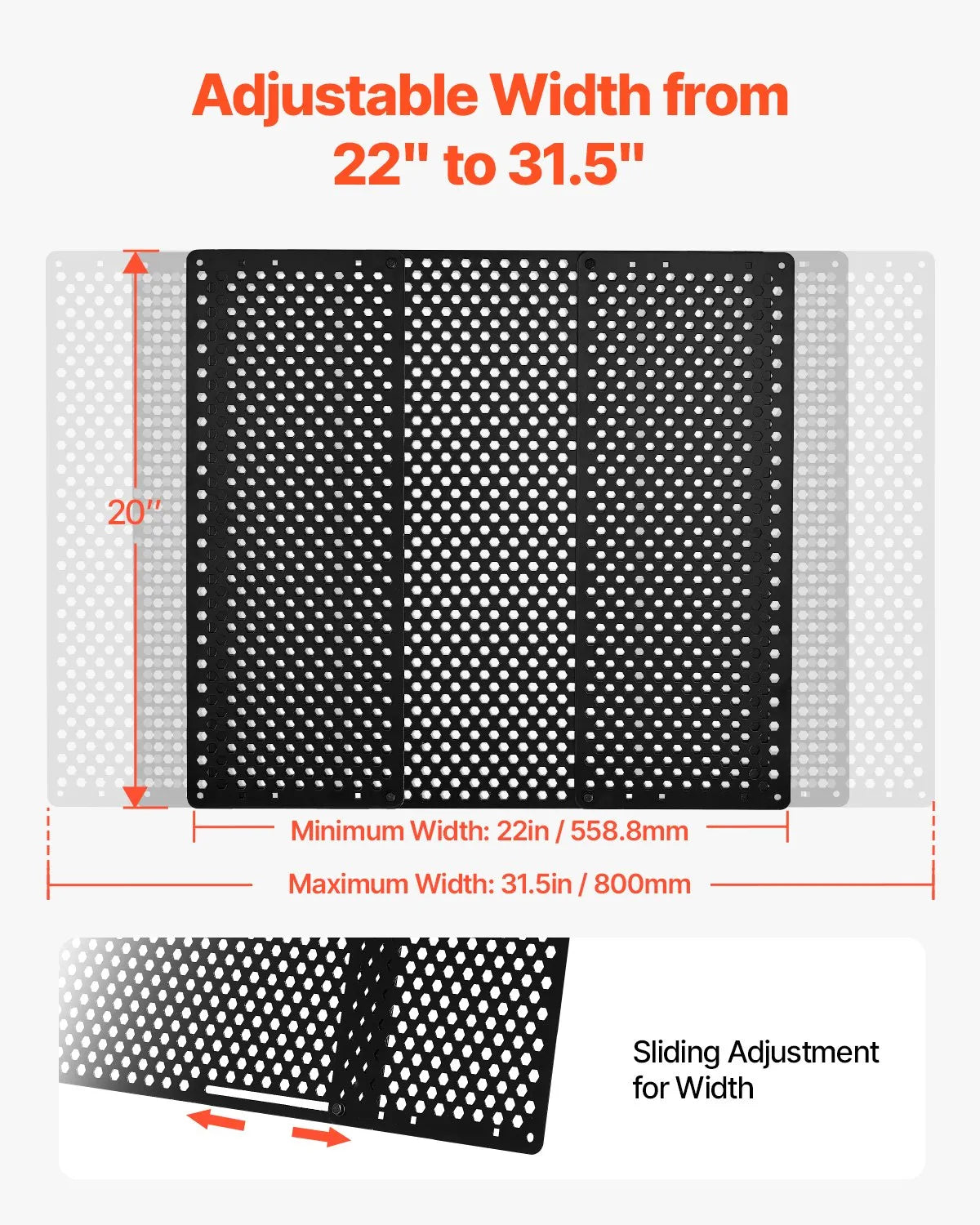 VEVOR RV Screen Door Protector Adjusts from 22 to 31.5 in Adjustable Door Grille