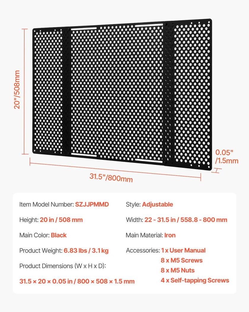 VEVOR RV Screen Door Protector Adjusts from 22 to 31.5 in Adjustable Door Grille
