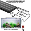 VEVOR Aquarium Light, 10W Full Spectrum Fish Tank Light with 5 Levels Adjustable Brightness, Adjustable Timer and Power-Off Memory, with ABS Shell Extendable Brackets for 12