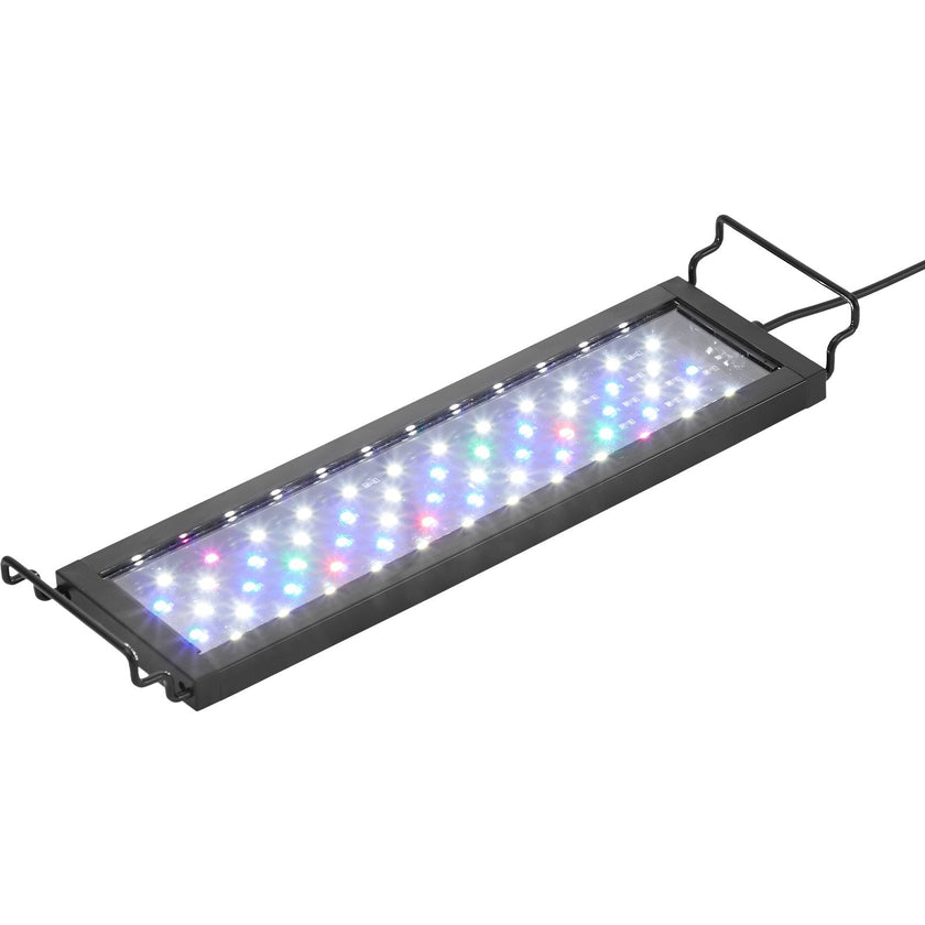 VEVOR Aquarium Light, 10W Full Spectrum Fish Tank Light with 5 Levels Adjustable Brightness, Adjustable Timer and Power-Off Memory, with ABS Shell Extendable Brackets for 12