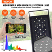 VEVOR Aquarium Light with LCD Monitor, 14W Full Spectrum Fish Tank Light with 24/7 Natural Mode, Adjustable Brightness & Timer - Aluminum Alloy Shell Extendable Brackets for 12