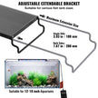 VEVOR Aquarium Light with LCD Monitor, 14W Full Spectrum Fish Tank Light with 24/7 Natural Mode, Adjustable Brightness & Timer - Aluminum Alloy Shell Extendable Brackets for 12