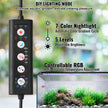 VEVOR Aquarium Light, 18W Full Spectrum Fish Tank Light with 24/7 Natural Mode, Adjustable Timer & 5-Level Brightness, with Aluminum Alloy Shell Extendable Brackets for 18