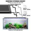 VEVOR Aquarium Light, 18W Full Spectrum Fish Tank Light with 24/7 Natural Mode, Adjustable Timer & 5-Level Brightness, with Aluminum Alloy Shell Extendable Brackets for 18