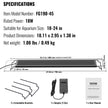VEVOR Aquarium Light, 18W Full Spectrum Fish Tank Light with 24/7 Natural Mode, Adjustable Timer & 5-Level Brightness, with Aluminum Alloy Shell Extendable Brackets for 18