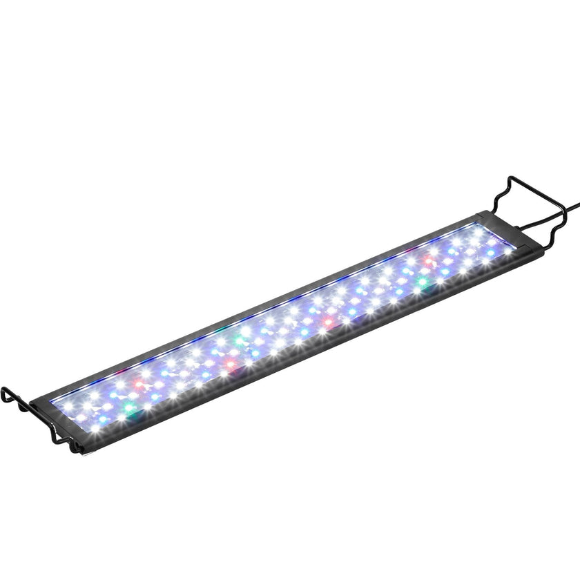 VEVOR Aquarium Light, 18W Full Spectrum Fish Tank Light with 24/7 Natural Mode, Adjustable Timer & 5-Level Brightness, with Aluminum Alloy Shell Extendable Brackets for 18
