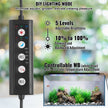 VEVOR Aquarium Light, 14W Full Spectrum Fish Tank Light with 5 Levels Adjustable Brightness, Adjustable Timer and Power-Off Memory, with ABS Shell Extendable Brackets for 18