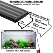 VEVOR Aquarium Light, 14W Full Spectrum Fish Tank Light with 5 Levels Adjustable Brightness, Adjustable Timer and Power-Off Memory, with ABS Shell Extendable Brackets for 18