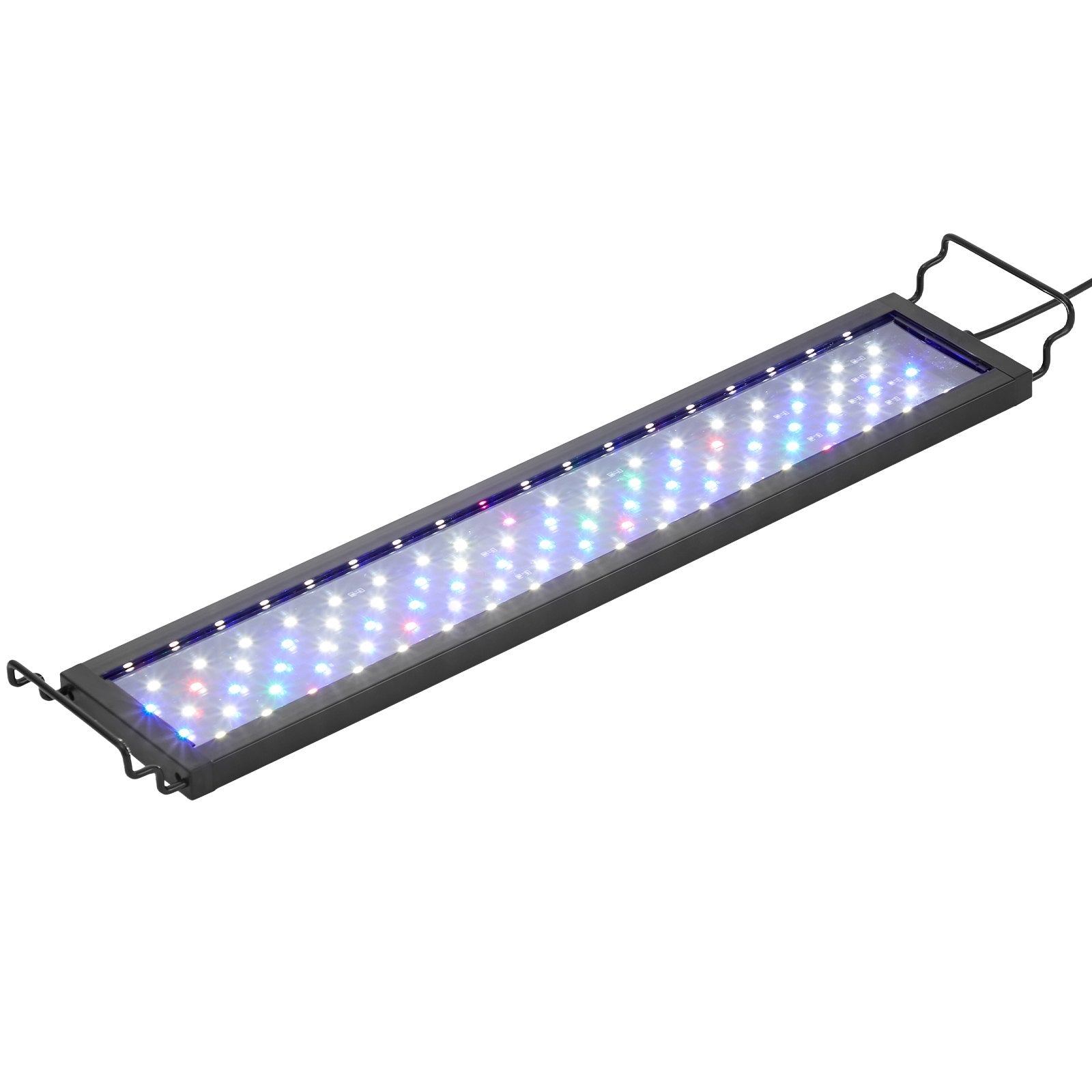 VEVOR Aquarium Light, 14W Full Spectrum Fish Tank Light with 5 Levels Adjustable Brightness, Adjustable Timer and Power-Off Memory, with ABS Shell Extendable Brackets for 18