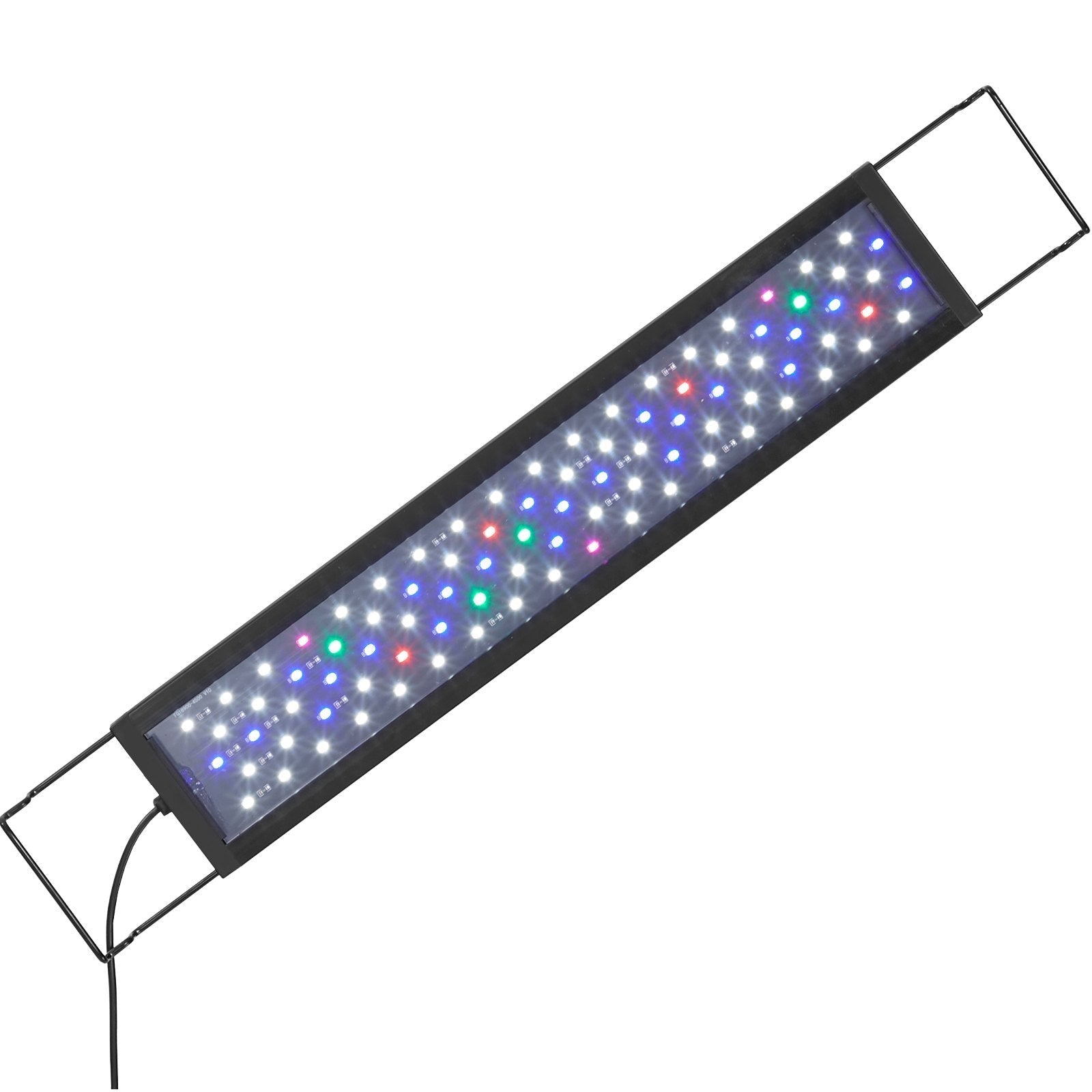 VEVOR Aquarium Light, 14W Full Spectrum Fish Tank Light with 5 Levels Adjustable Brightness, Adjustable Timer and Power-Off Memory, with ABS Shell Extendable Brackets for 18