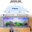 VEVOR Aquarium Light, 26W Full Spectrum Fish Tank Light with 5 Levels Adjustable Brightness, Adjustable Timer and Power-Off Memory, with ABS Shell Extendable Brackets for 36